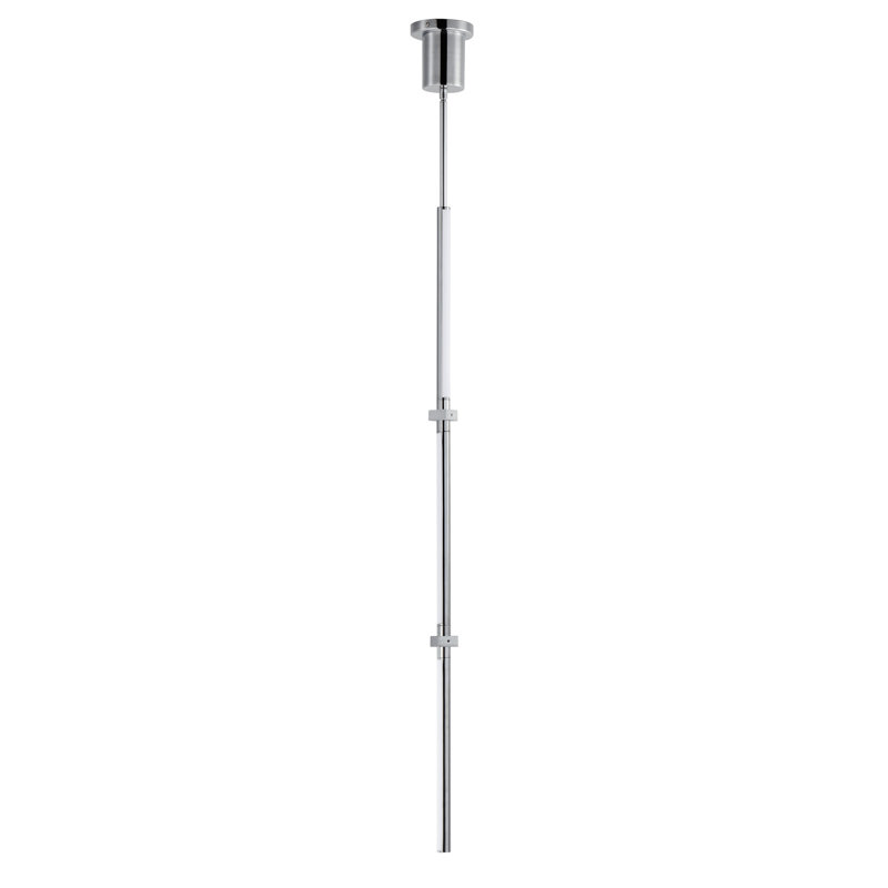 Luminaire suspendu cylindrique simple à DEL 3 lumières Katushka, Chrome poli