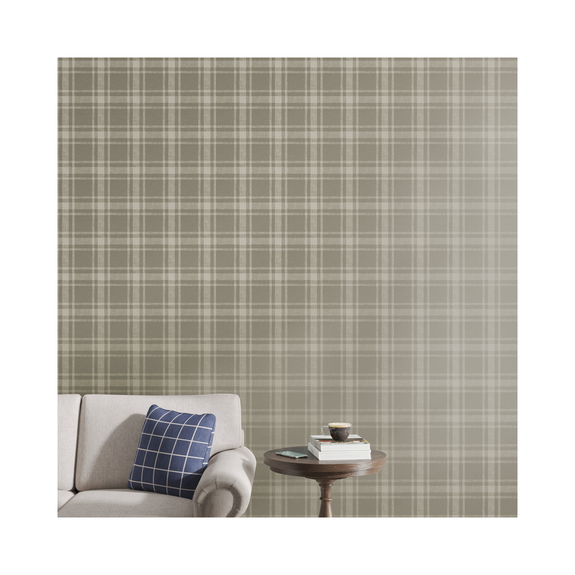 Haslet Checkered Roll, Taupe