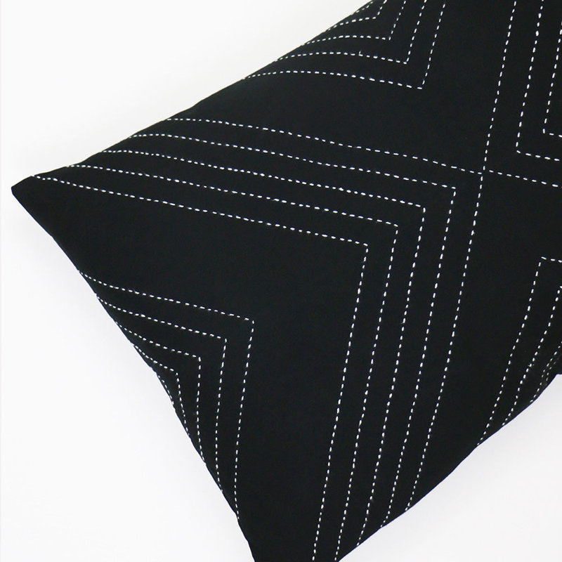Lumbar Pillow Cover & Insert, Charcoal