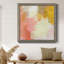 Toile encadrée jaune et rosé I-Premium - prête à être accrochée-443814527-443814466