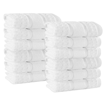   Ensemble de serviettes de bain en coton Zero-Twist - texture gaufrée nid d'abeille - séchage rapide