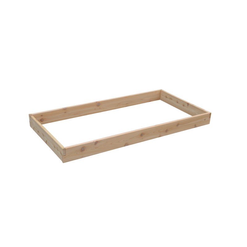 Lit de jardin surélevé en bois 6 pi x 3 pi Buckingham, Brut