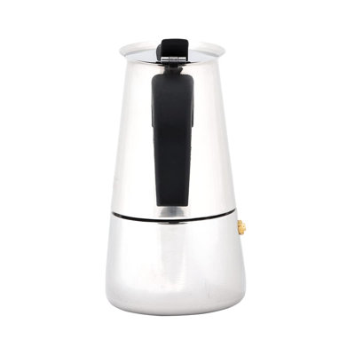 Cafetière à espresso en acier inoxydable de 6 tasses de 10,1 oz. Pot à moka compatible avec l'induction