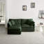 Canapé modulaire en L avec repose-pieds Chenille-187870001