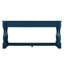 Console de corridor de 160 cm avec 3 tiroirs. Bleu marine, pattes en bois massif, structure stable, montage facile. Grande capacité de rangement, assemblage rapide.