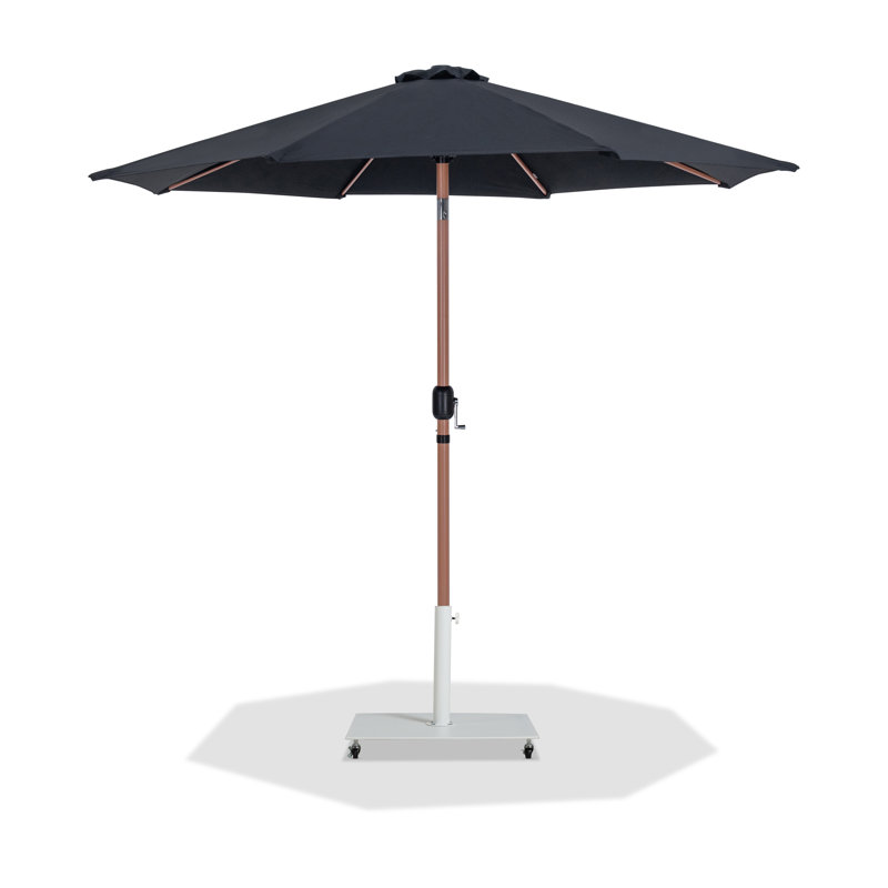Parasol de patio en tissu / aluminium avec base Chavelle