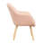 Charlie Wingback Sherpa Armchair with Solid Wood Legs-1106569849
