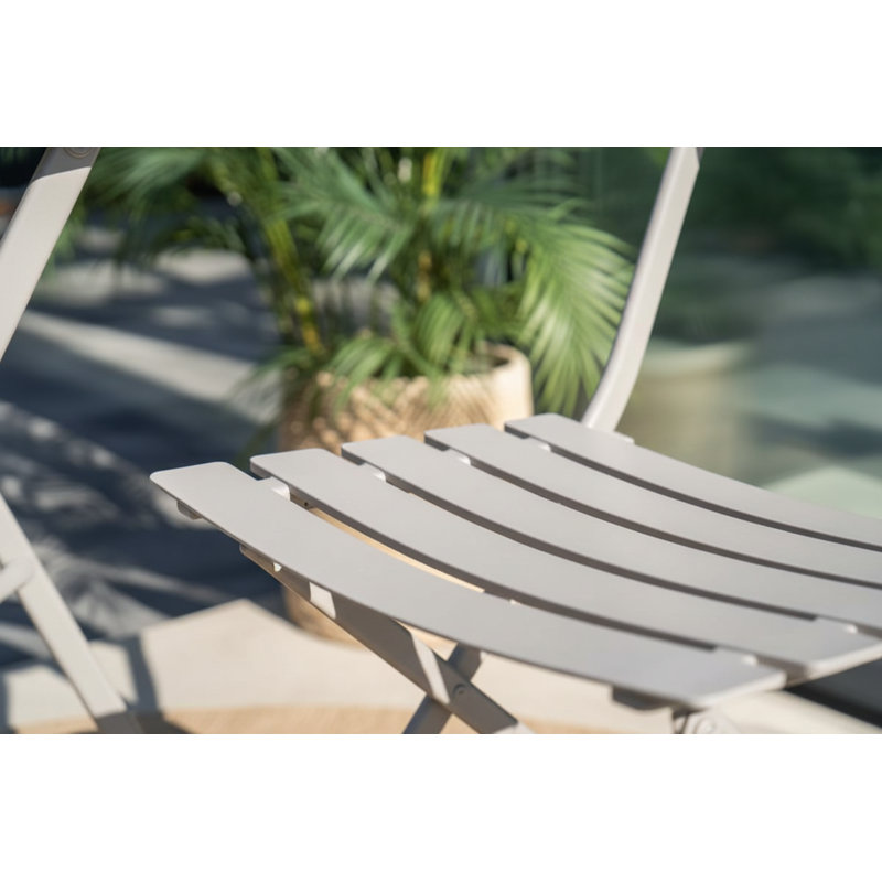2 - Person Patio Dining Set with Round Table, Grey