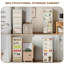 Range-chaussures pliable avec portes transparentes - Rangement pour paires, armoire à chaussures pliable-1528065665