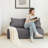 Foldable Sofa Bed Sleeper Lounge Chair with Pillow Floor Mattress Floor Couch with Backrest for Living Room/Dorm/Guest Room/Home Office-1789021817