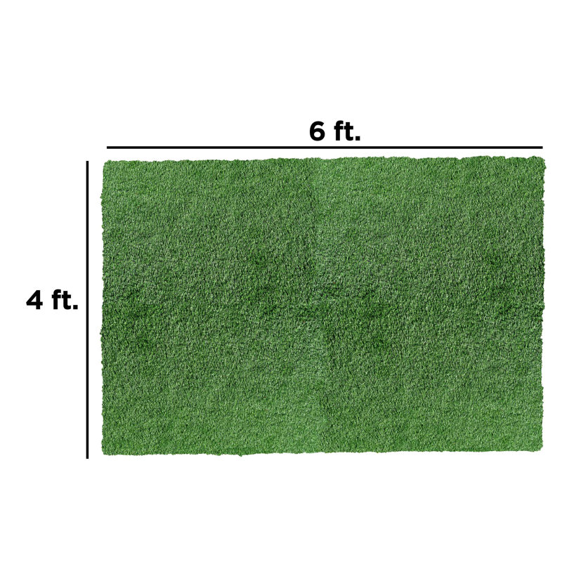 ALEKO 4 x 6 ft Green Synthetic Grass Lawn Carpet