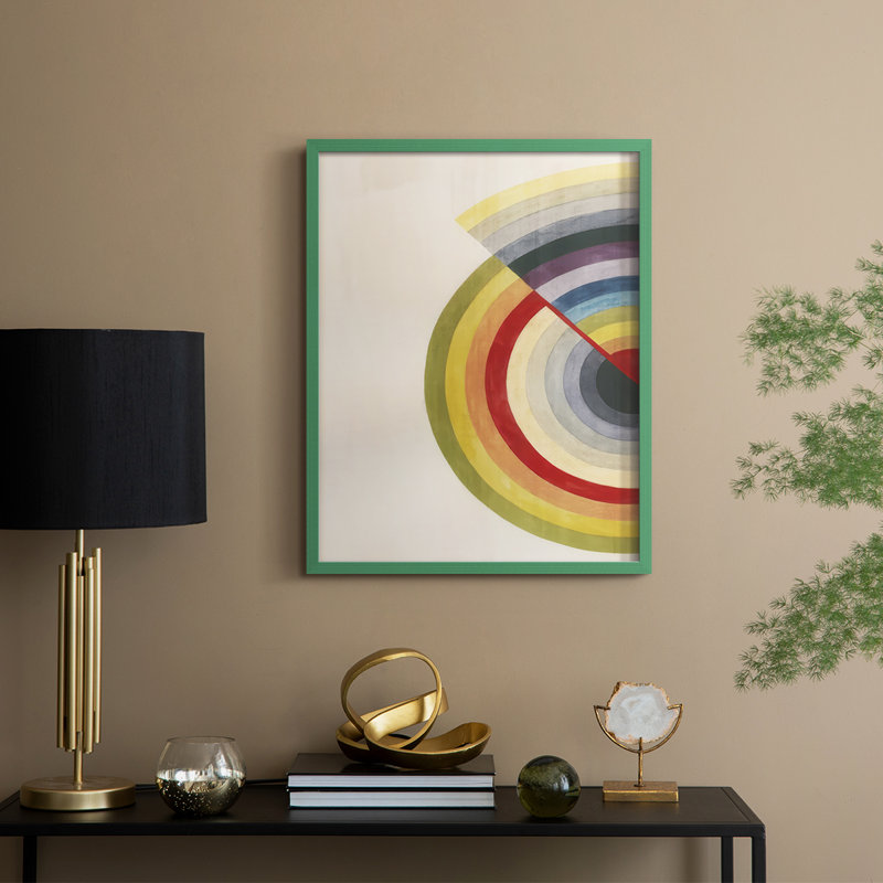 Rainbow Core Diptych I, reproduction encadrée - bois massif, Vert, H 15 po x l 12 po