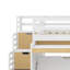 Lit mezzanine multifonctionnel avec bureau coulissant, lit gigogne, 2 tiroirs et marches de rangement pour travailler et jouer-72962584-72962585