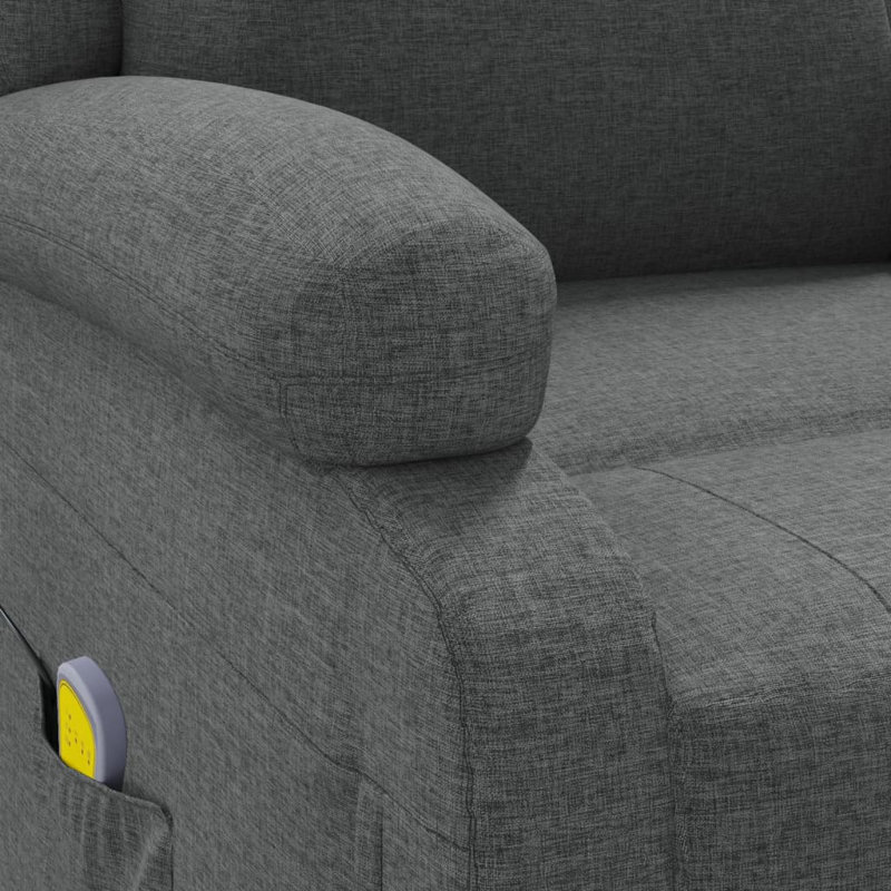 Upholstered Massage Chair, Dark Gray