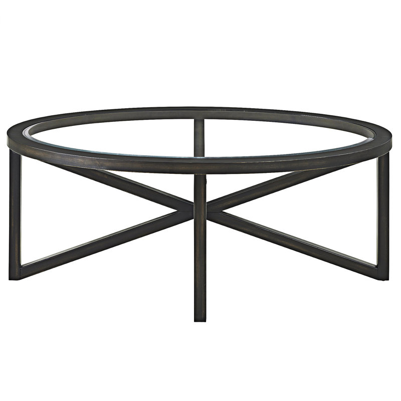 Oval Glass Coffee Table