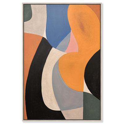 Chromatic Confluence II Canvas Print Modern Office Decor by Art Remedy, Silver Frame, 10 x 15