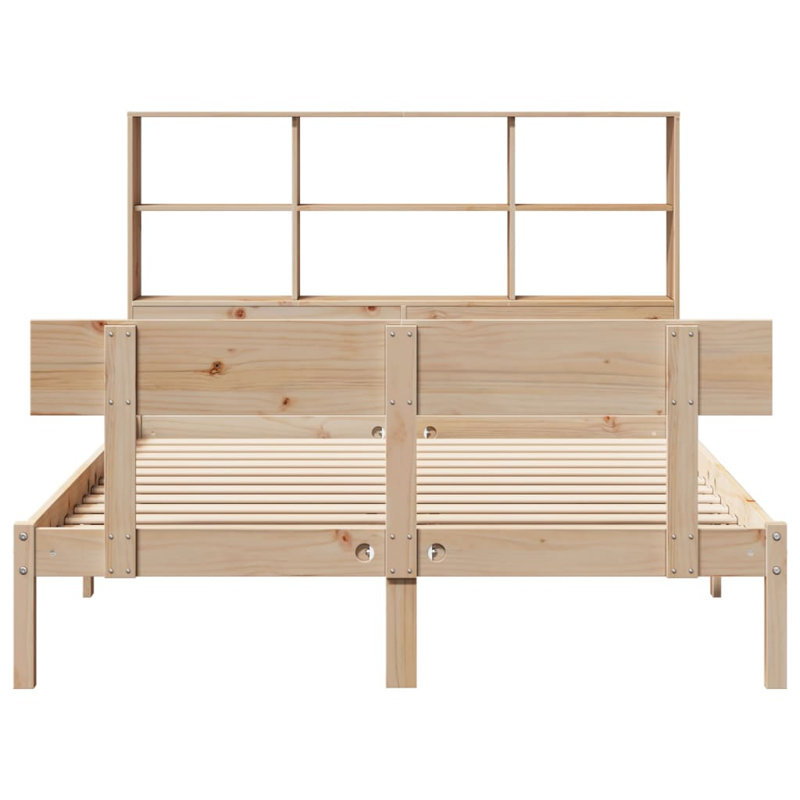 Brickerville Solid Wood Bed, 120 x 190cm, White