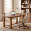 63 Inch Oval Solid Wood Executive Desk