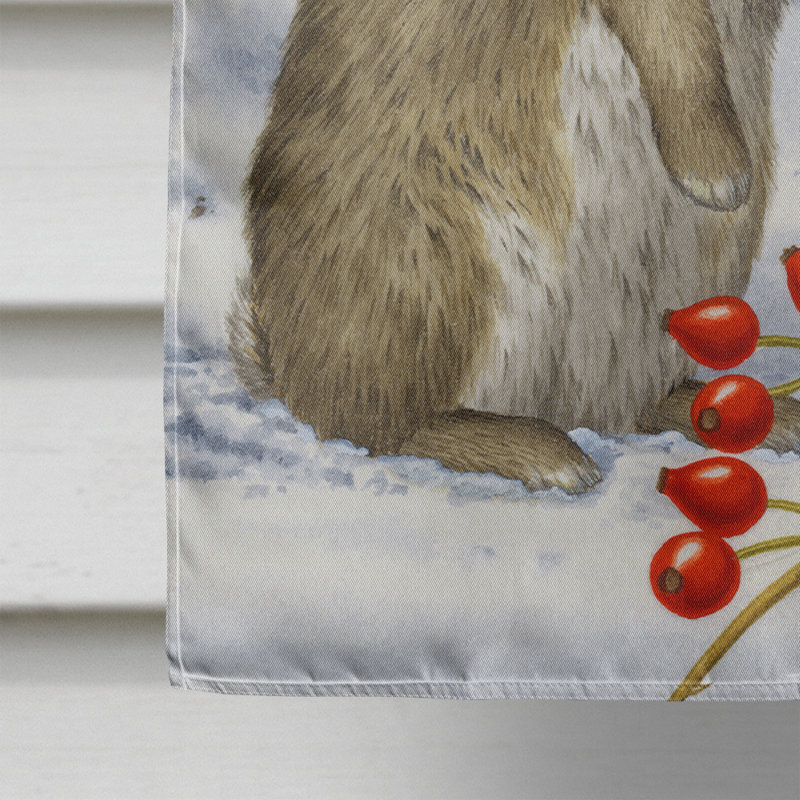Polyester à 2 côtés 40 x 28 po de lapin drapeau maison