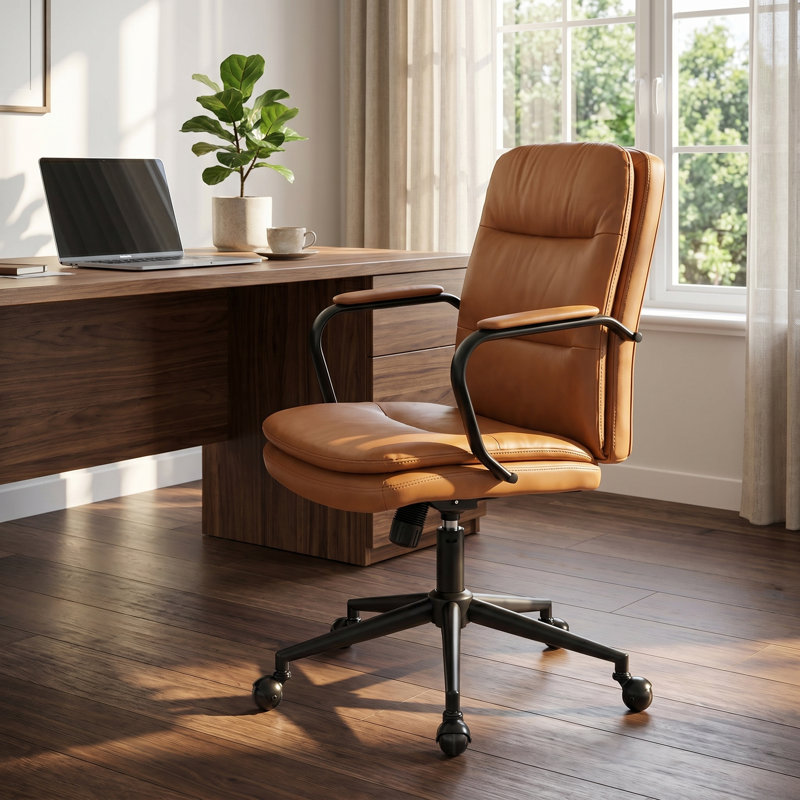 Chaise de bureau ergonomique, Brun