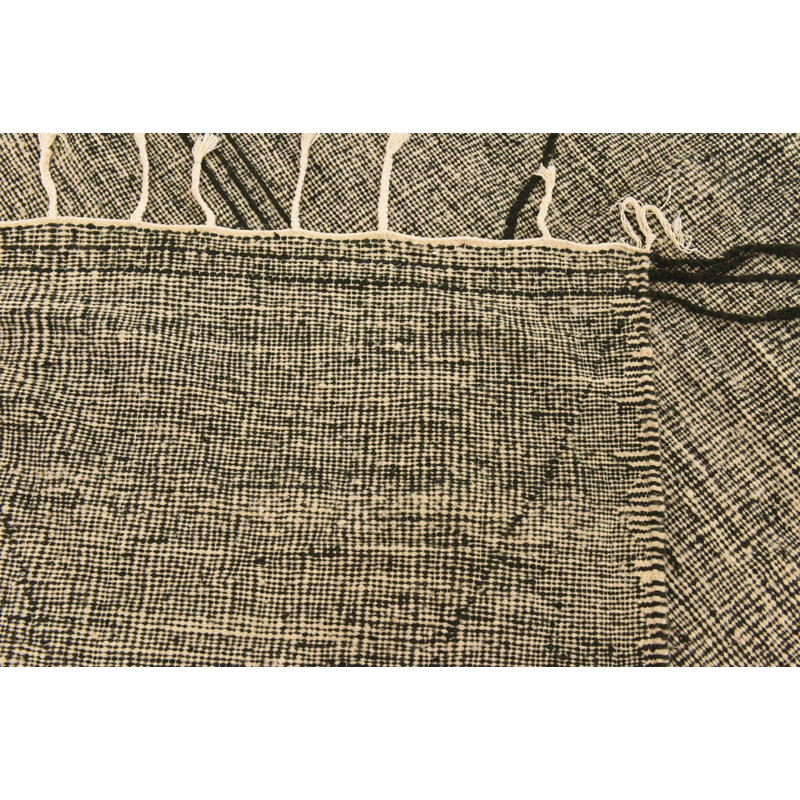 Tapis noir et blanc 6 x 9 Parra