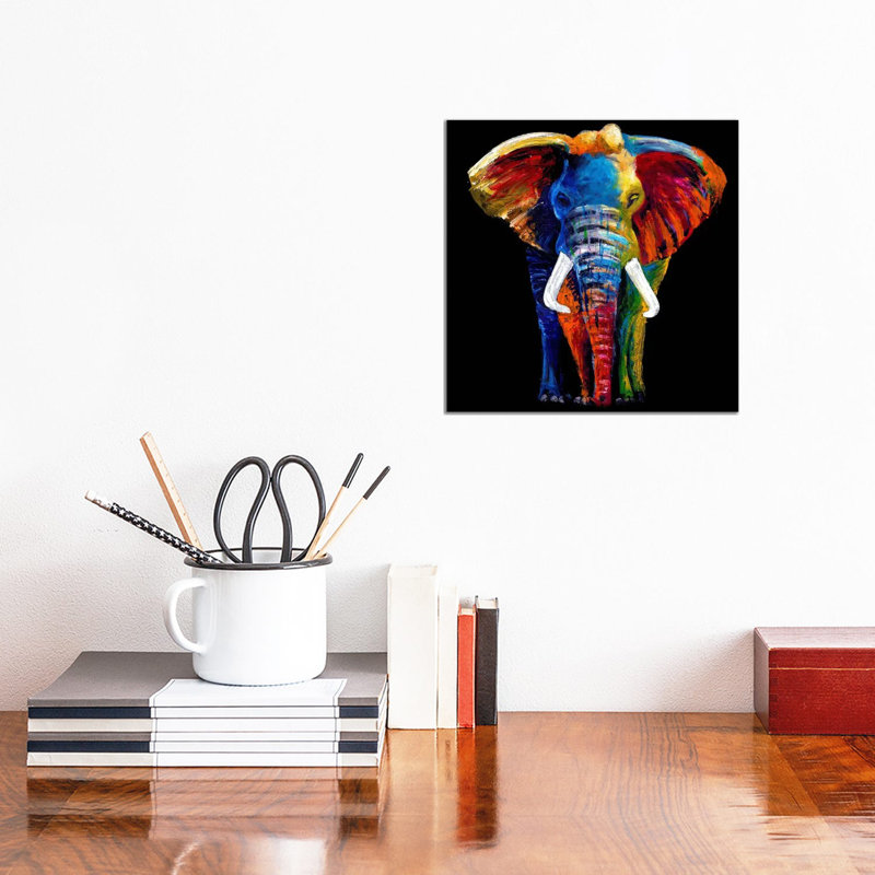 The Great Elephant by Clara Summer - Gallery-Wrapped Canvas Giclée on Canvas, 30.48 cm H x 30.48 cm W, Wrapped Canvas