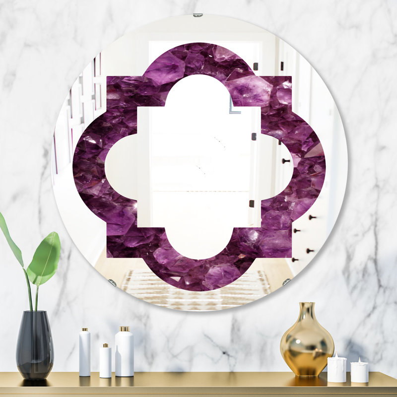 Miroir mural éclectique Quatrefoil Gems, H 31,5 po x l po