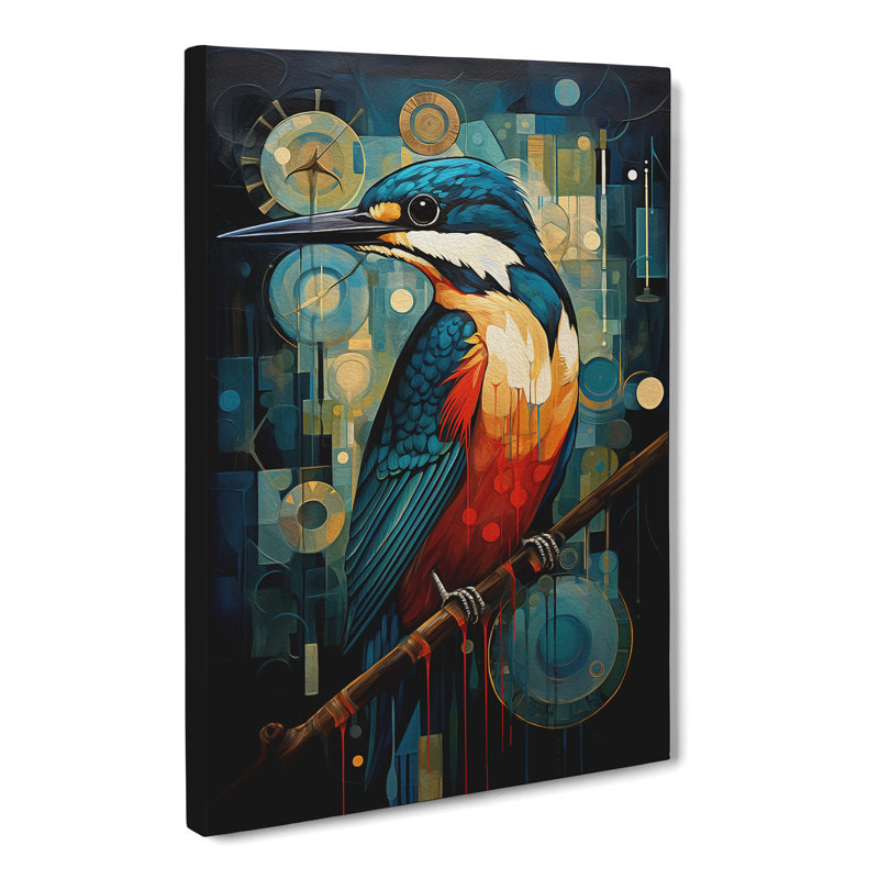 Kingfisher Constructivism No.3 - Wrapped Canvas, 76cm H x 50cm W x 3cm D