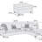 3-PC SECTIONAL Polyfiber Sectional Sofa