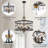 6 Light Drum Lantern Chandelier