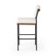 Benton Upholstered Stool with Metal Frame-754574878-755934990