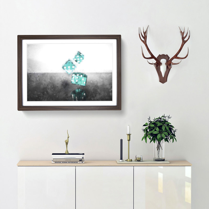 Roll of the Dice - Framed Print, 45cm H x 63cm W x 2cm D, Walnut Framed