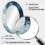 Element Fight II blanc et bleu - Miroir décoratif abstrait ovale sur métal-654900237