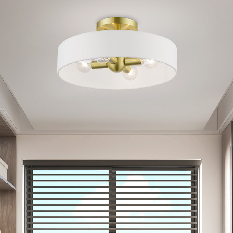 Plafonnier semi-encastré 4 lumières 14 po
