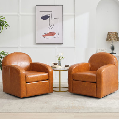 Ensemble de 2 fauteuils pivotants rembourrés Oaklynd