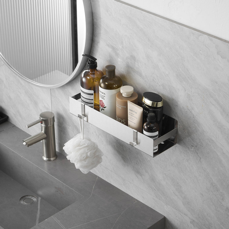 Tablette de douche murale en acier inoxydable