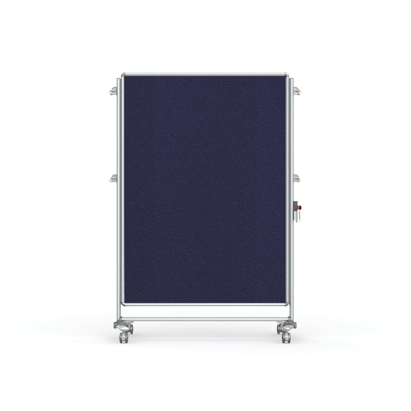 Panneau de bulletin autoportable Nexus, H 4 pi 9 po x l 3 pi 4 po, Bleu