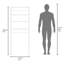 Armoire de rangement de salle de bain blanche à 2 portes avec tablettes ouvertes, conception autoportante pour le rangement du dessus de toilette, garder les serviettes et les nécessités, espace vertical stratégique moderne de 63 pouces de haut, finition lisse