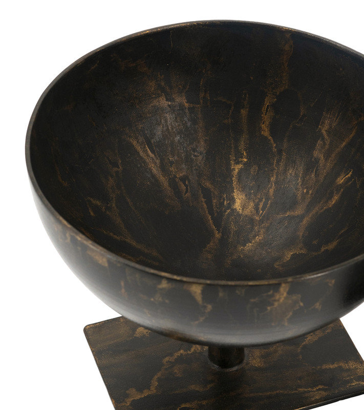 Sculpture en fer noir et or 14 pi