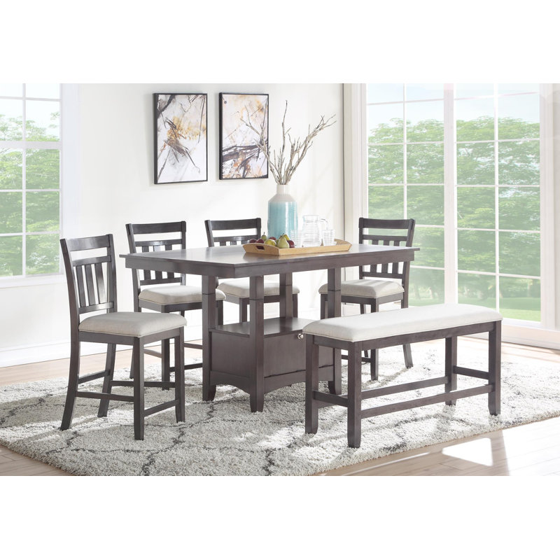 6 - Person Pedestal Dining Set