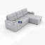 Canapé-lit convertible, canapé-lit modulaire escamotable avec charge USB et porte-gobelets, canapé-lit en forme de L avec rangement pour le salon-831894286