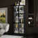 31.5'' W 5-Tier Glass Door Display Case Curio Cabinet With LED Lights