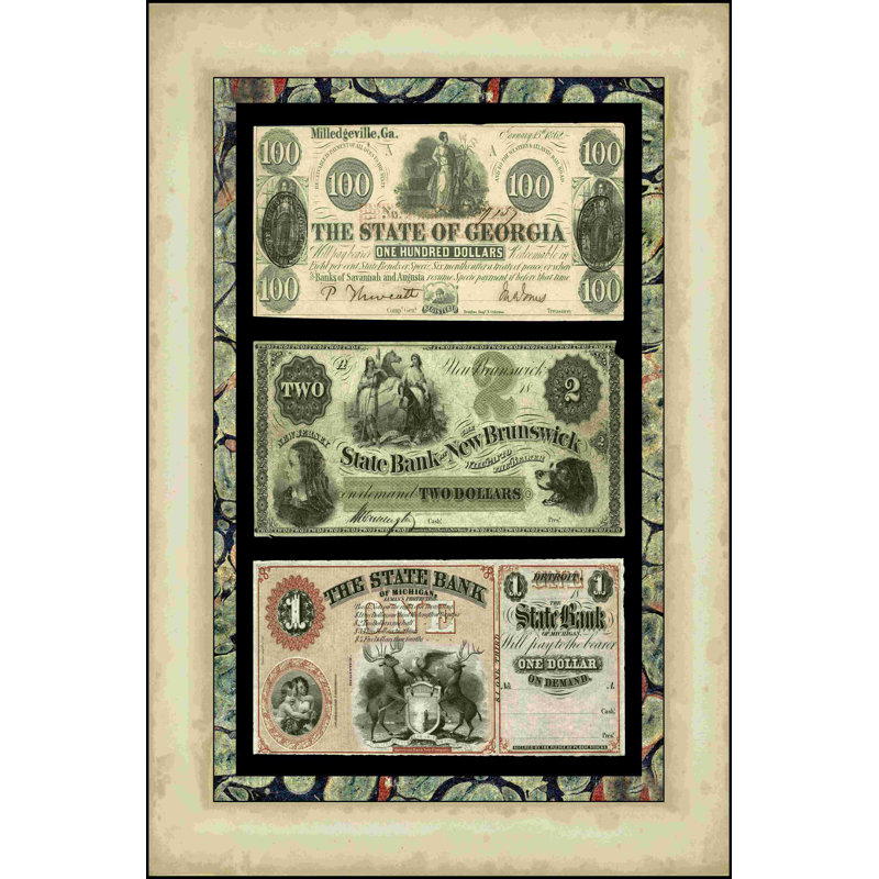 Money I - Wrapped Canvas Print, 18" H x 12" W  