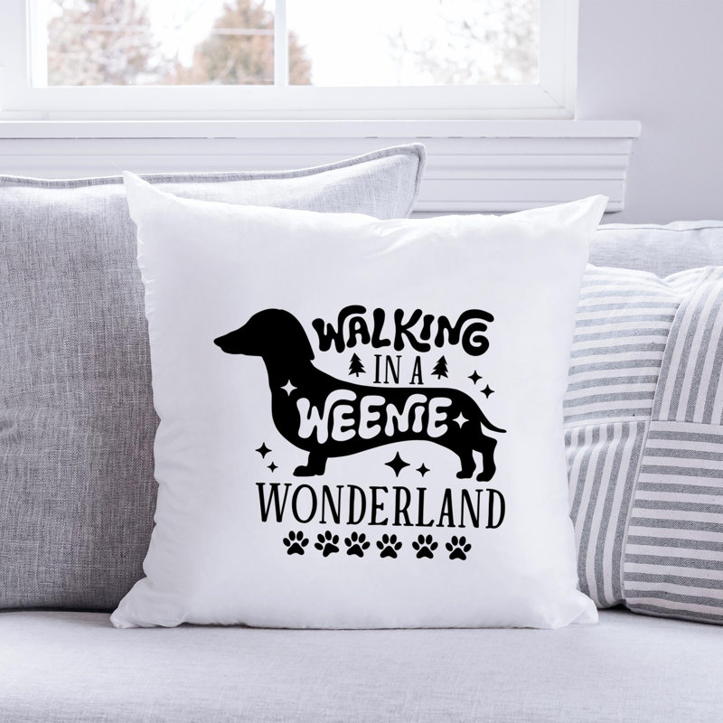 Coussin ChristmasDog_Noir-16, 14 po x 14 po