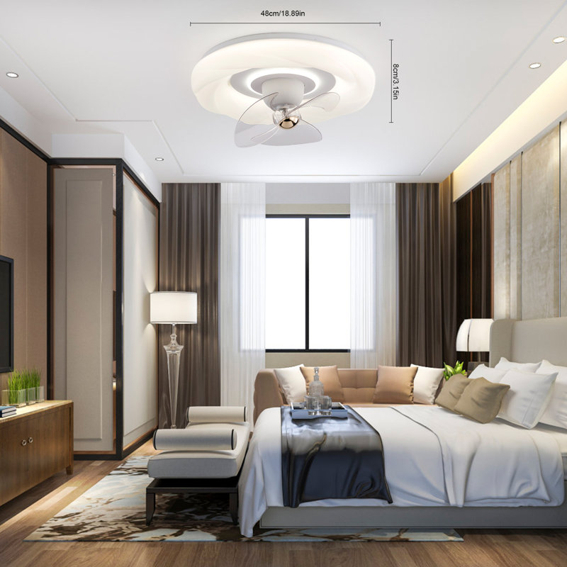 Divleen 18.89'' Ceiling Fan with LED Lights