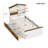 Twin Size House-Shaped Wooden Bed with Storage Shelf on the Headboard, Built-in Two Storage Drawers-482039555