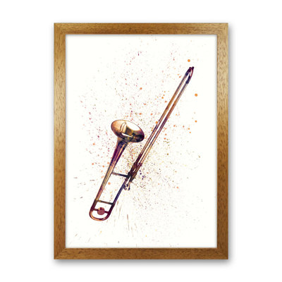 Trombone Watercolour by Michael Tompsett - Print