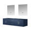 Meuble-lavabo double bleu marine 72 po X P 22 po D et 30 po Miroirs à DEL-117984810