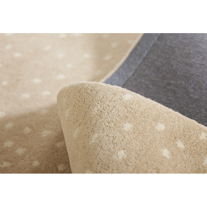 Hand Tufted Wool Indoor Rug, Runner 2'6" x 12', Beige/White