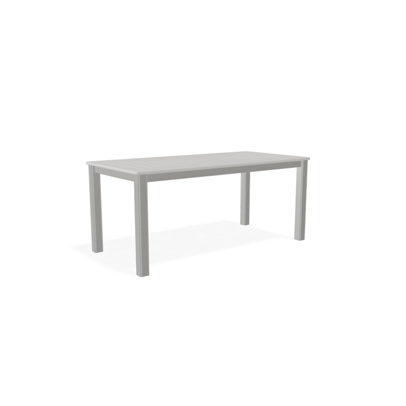 Table basse d'extérieur 21 "x 42" en polymère de qualité marine, Brun / neige